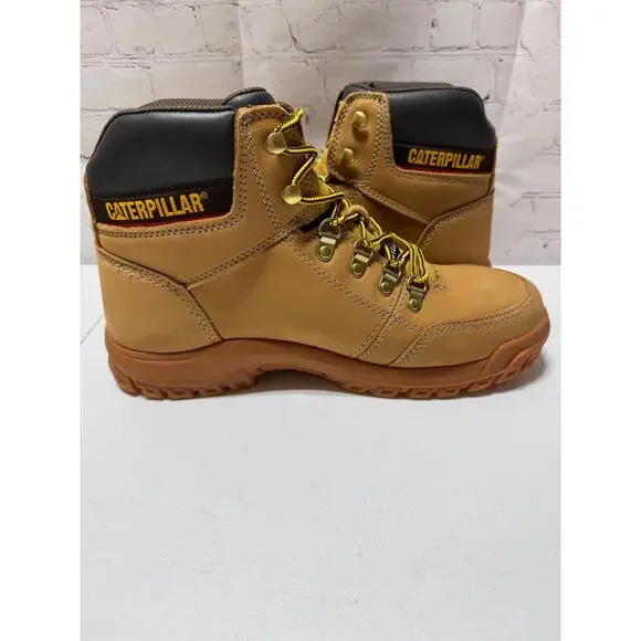 Caterpillar CAT Outline ST Steel Toe Work Boots Honey Reset Men’s 10.5 NIB - Picture 5 of 9
